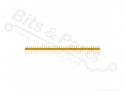 Header pins male 40 pins metal straight yellow